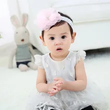 Детская лента для волос в европейском и американском стиле, шифоновая лента для волос с цветами, новинка года, стильная детская лента для волос, аксессуары для волос A