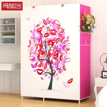 LEHUOSHIGUANG простой шкаф ткань специальное предложение ткань шкаф стальной трубы усиленный тканевый шкафчик на металлических ножках спальное помещение складной