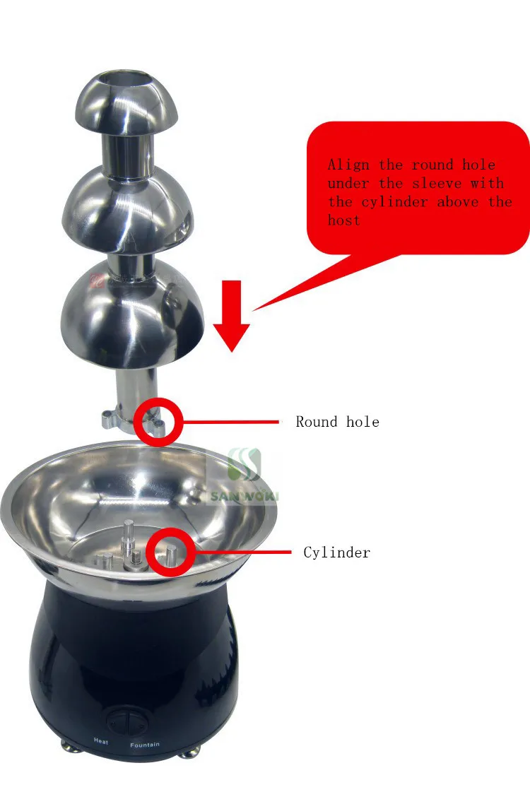 Chocolate Fountain Melting Machine With Heating Function Chocolate Fondue tempering Machine chocolate Waterfall machine