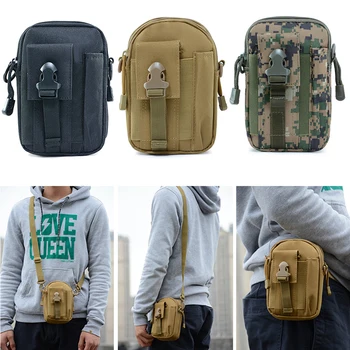 

Outdoor Crossbody Bags Hiking Camping Waist Belt Bag Waterproof Oxford Molle Modular Pouch Cycling Running Phone Case