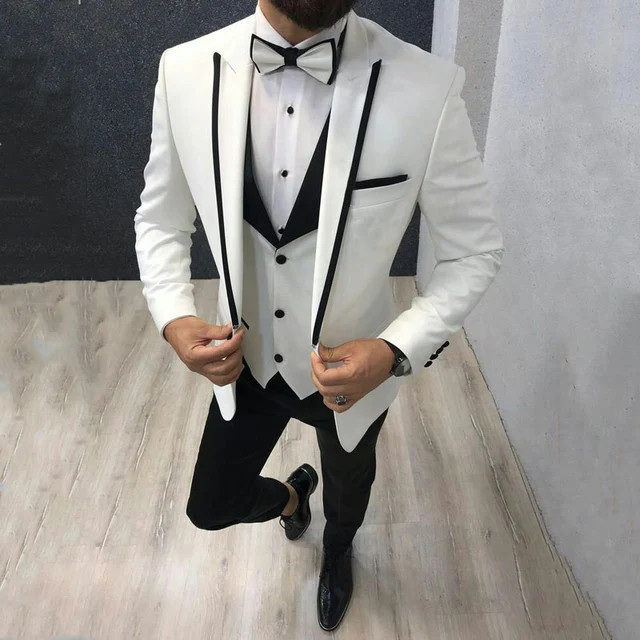 Latest Coat Pant Designs White Men Suits For Wedding Suit Men Groom Blazer Tuxedo Slim Fit Costume Pour Hommes Terno Masculinosuits - Aliexpress