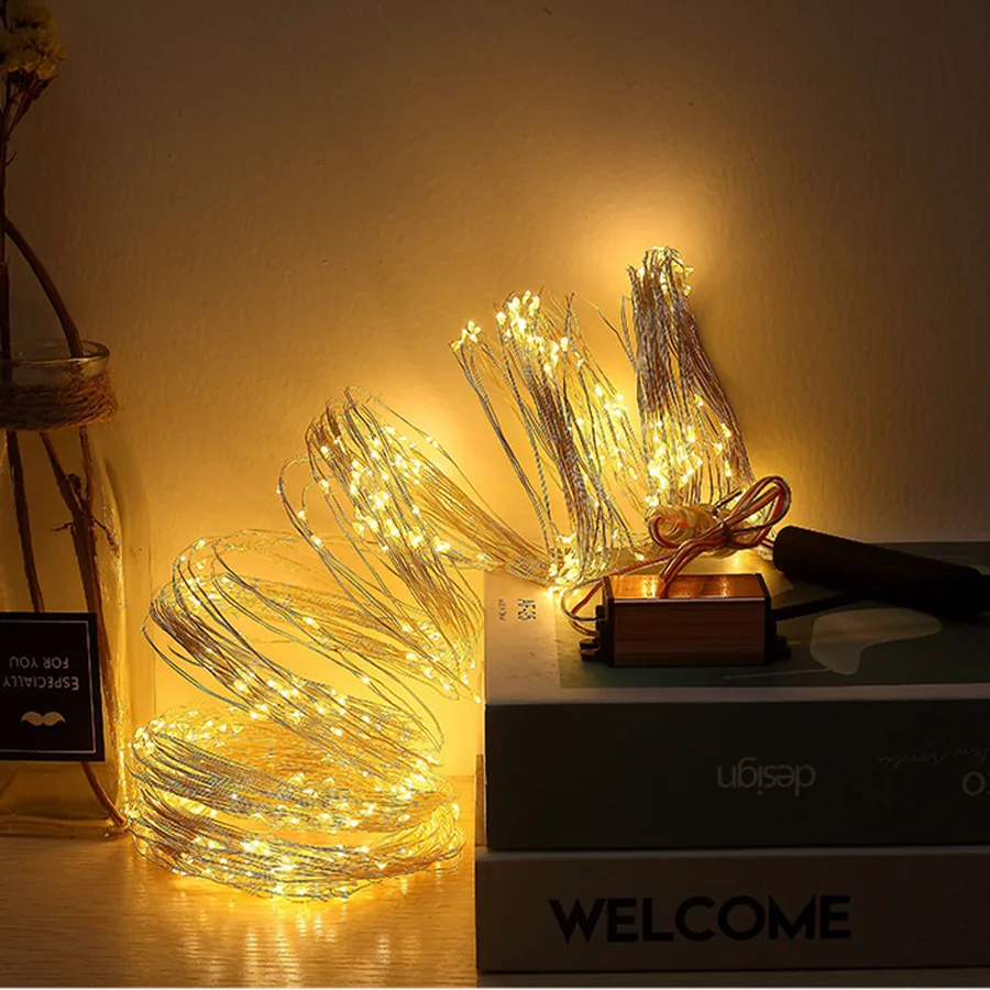 thumbnail image 1 of Guirnalda de luces LED de luciérnagas para exteriores, 40 x 2 m, 800 luces LED de cobre, para regadera, decoración de árboles navideños, 1 of 5
