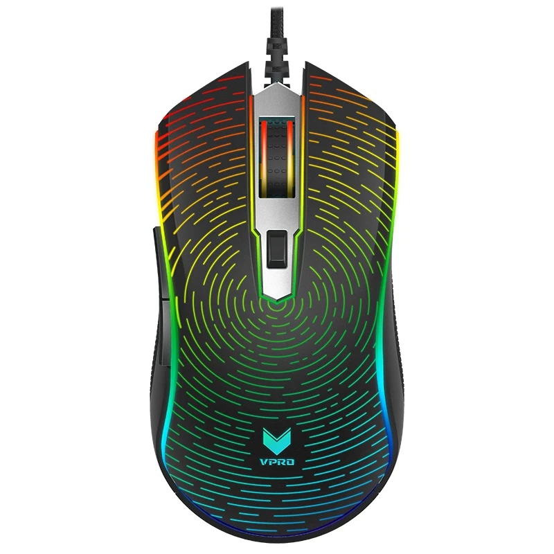 Мышь Rapoo V25S черный оптическая(7000dpi) USB2.0 игровая(5but
