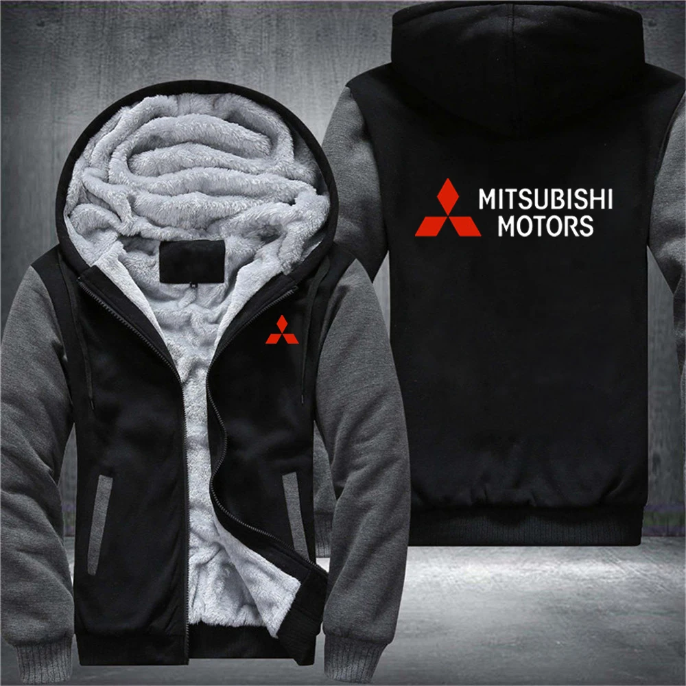 Зимние толстовки с логотипом автомобиля Mitsubishi Motors мужские и женские куртки