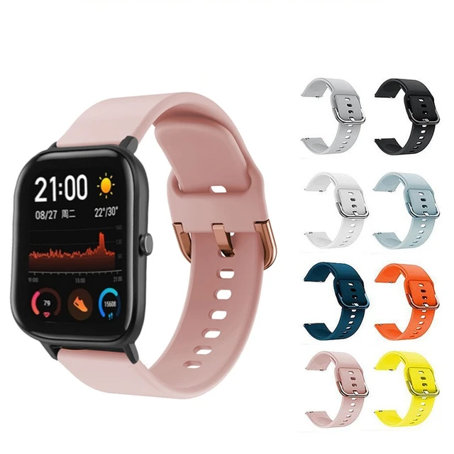 20mm Silicone Strap Huami Amazfit Gts 4 mini  Silicone Band Xiaomi Amazfit  Gts - Silicone - Aliexpress