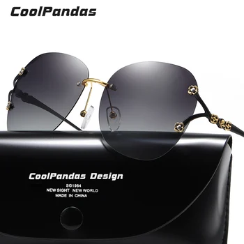 

CoolPandas Fashion Luxury Women Sunglasses Oversized Rimless Colorful Gradient Glasses Lady Travelling Eyewear Gafas Sol Mujer