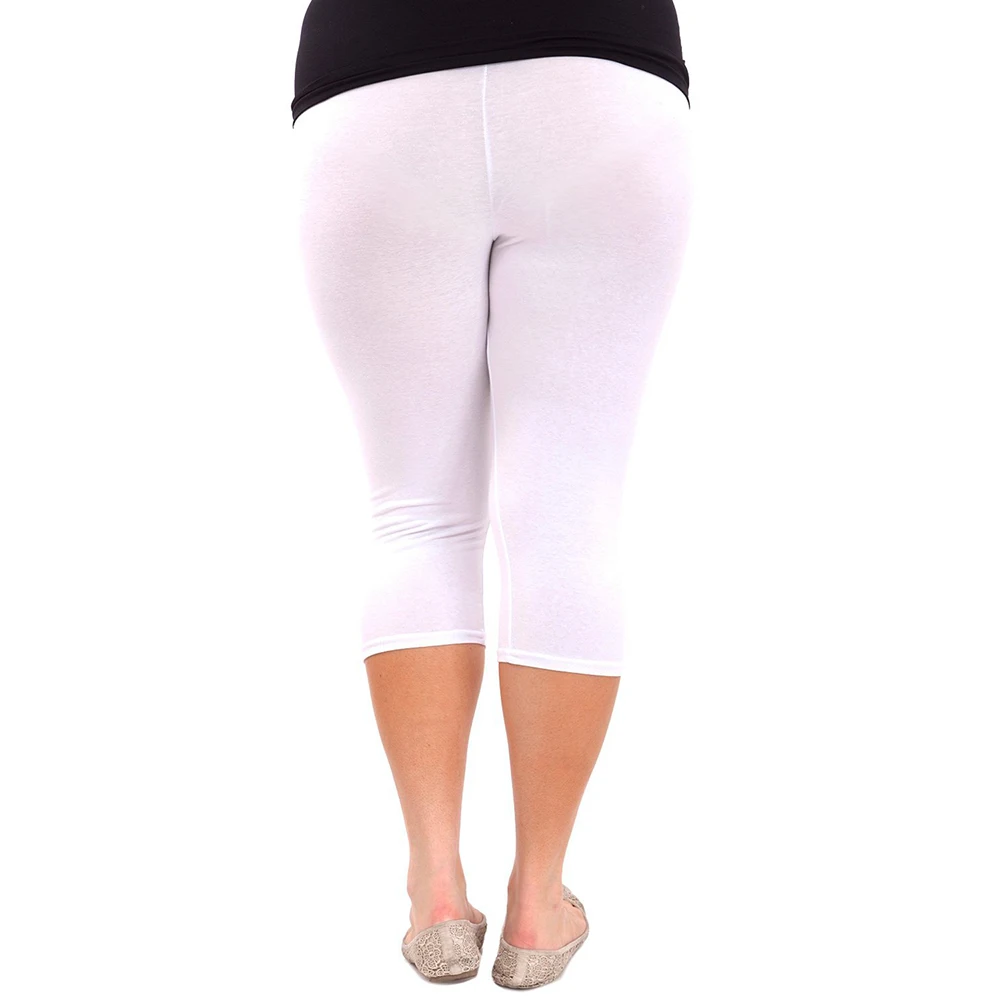 black leggings 2020 Hot Sale Plus Size Women Leggings Casual Solid Spring Summer Modal Leggings Cotton Elastic Waist Stretch Pants Dropshipping high waisted leggings