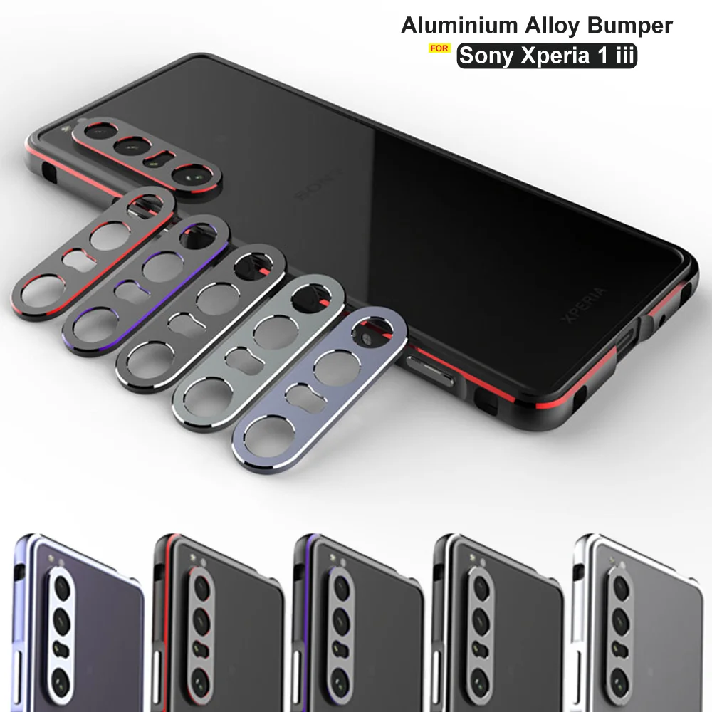 

Противоударный металлический бампер для Sony Xperia 1 iii, роскошный чехол с алюминиевой рамкой, защитный чехол для камеры Sony Xperia 1 iii, чехол