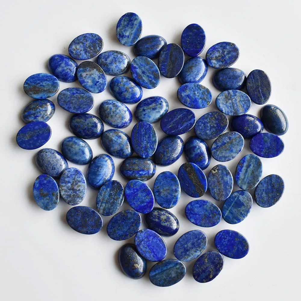 

Wholesale 50pcs/lot Fashion high quality natural lapis lazuli Oval CABOCHON beads 13x18mm for jewelry accessories making free