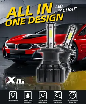 

2x Car 9006 Led Headlights 6500K 28000LM 24V 12V Lamp Auto Fog Light Bulbs Fog Lamp Auto Accessories Replacement Bulbs