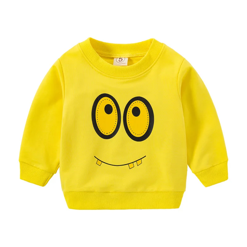 Herbabe Baby Girl Tops T-shirts Long Sleeve Toddler Girls Clothes Cotton Newborn Boy Shirts First Birthday Costume 6M-3Year - Color: Yellow Eyes