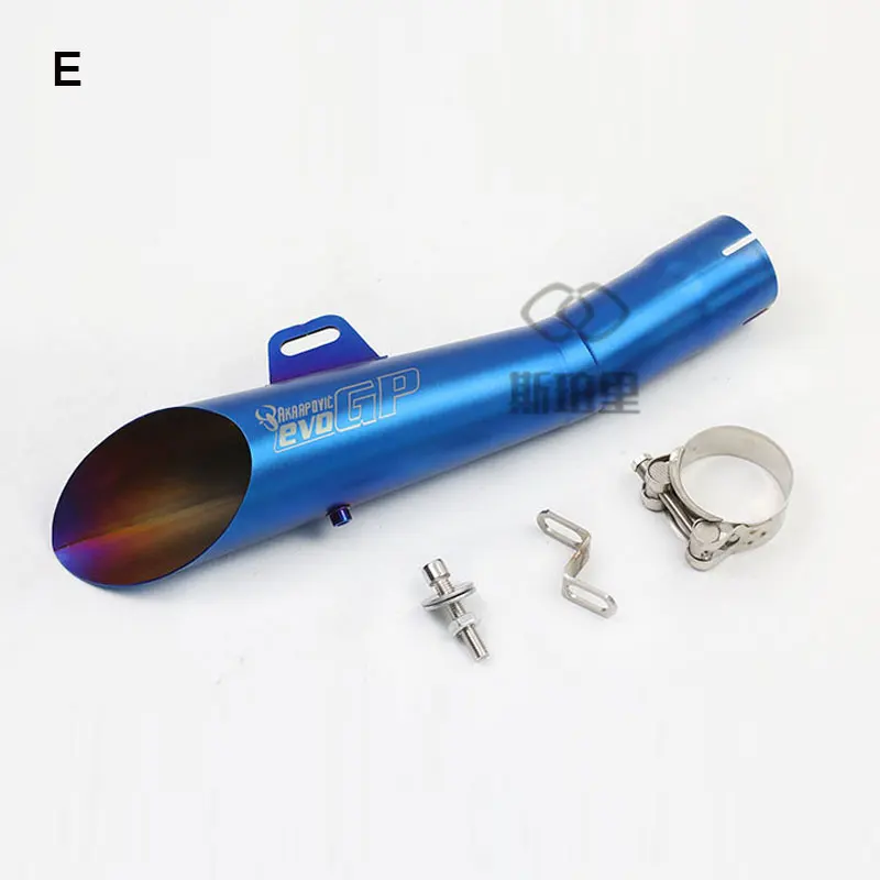 E Универсальный Akrapovic выхлопной мотоцикл hp трубы Escape Moto DB убийца GP глушитель скутер для YAMAHA R6 gz125 ATV Dirt Bike KTM390 - Цвет: E