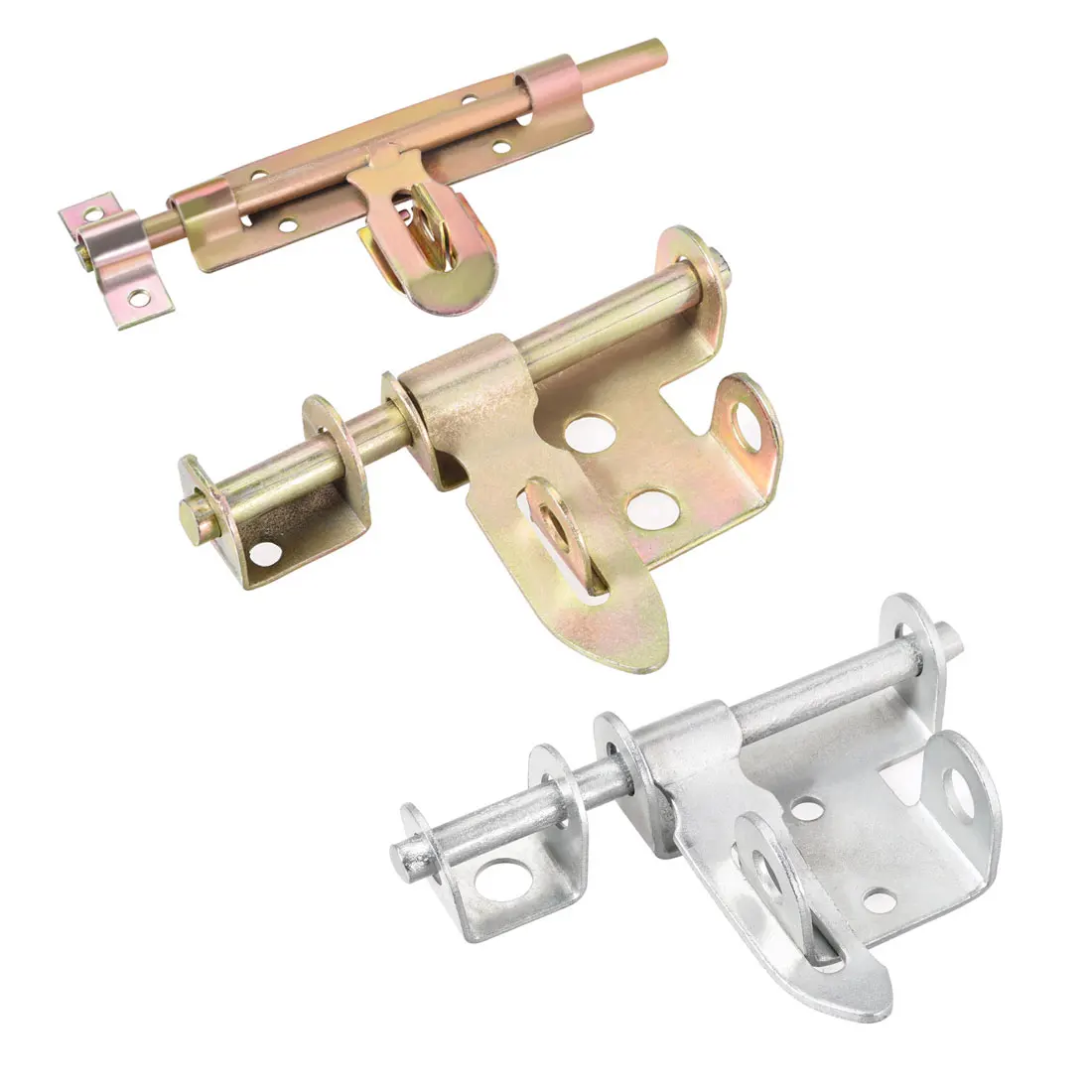 

uxcell Uxcell High Quality 1 Piece Sliding Bolt Gate Latch, 5/6 Inch Iron Zinc Plated Door Hasp with Padlock Hole