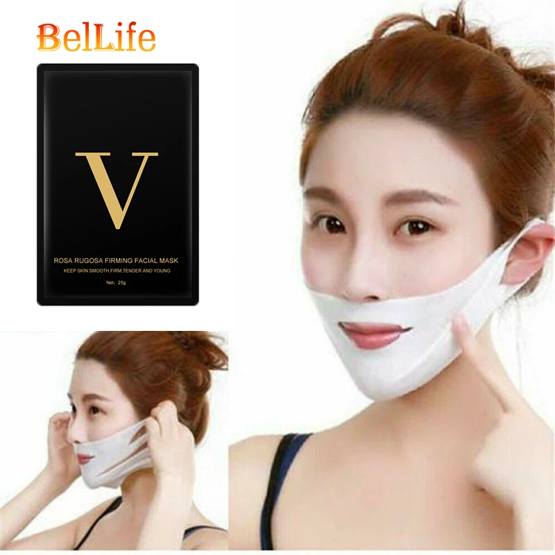 

4D V Face Shape Tension Firming Mask Paper Slimming Eliminate Chin Edema Lifting Firming Thin Masseter Face Care Tool