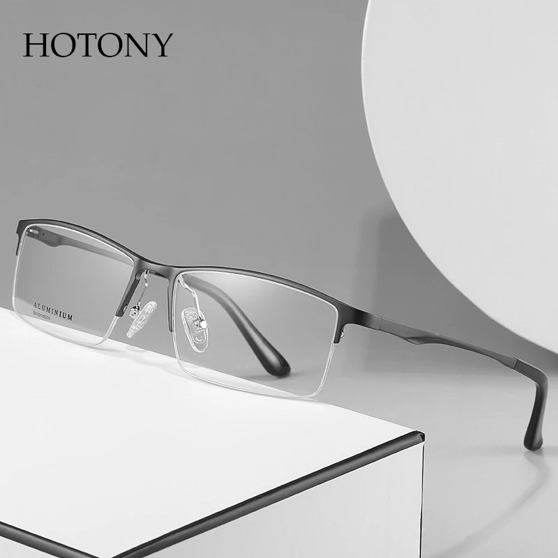 New Arrival Alloy Half Rimless Glasses Frame Optical Prescription Eyeglasses for Men and Women