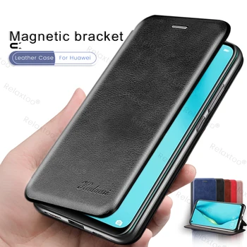 

for huawei p 40 lite e case leather stand flip case for huawei y5p y6p y7p y8p 2020 stand coque funda hauwei p40 lite light pro