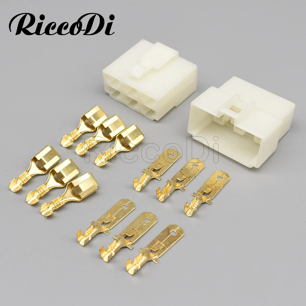 1-20Sets 6.3 Series 6 Pin Plastic Electrical Wire Plug Male female Automobile Connector DJ7061-6.3-11 DJ7061-6.3-21 | Обустройство