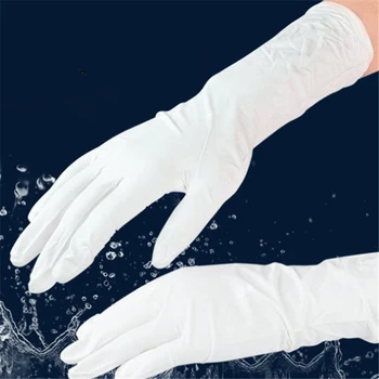 

20PCS/10Pair Food Grade White Blue Disposable Gloves Disposable Vinyl Gloves For Housework Cleaning Kitchen