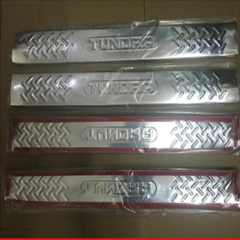 Применение только для 2007-19 Toyota tundra Добро пожаловать педаль двери царапина полосы tundra ремонт, с лампой дверной бар добро пожаловать педали