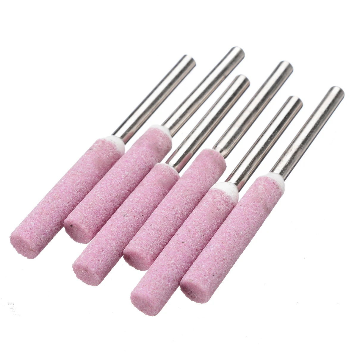 6PCS 1/8" Shank 4.8mm Diamond Chainsaw Sharpener Burr Stone Round File for Craftsman