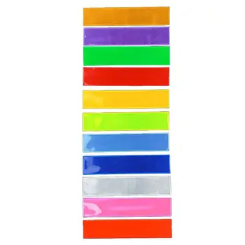 

50Pc High Reflective Adhesive Stickers Night Visibility Safety Child Universal Safe Reflector for Backpack Bike Stroller