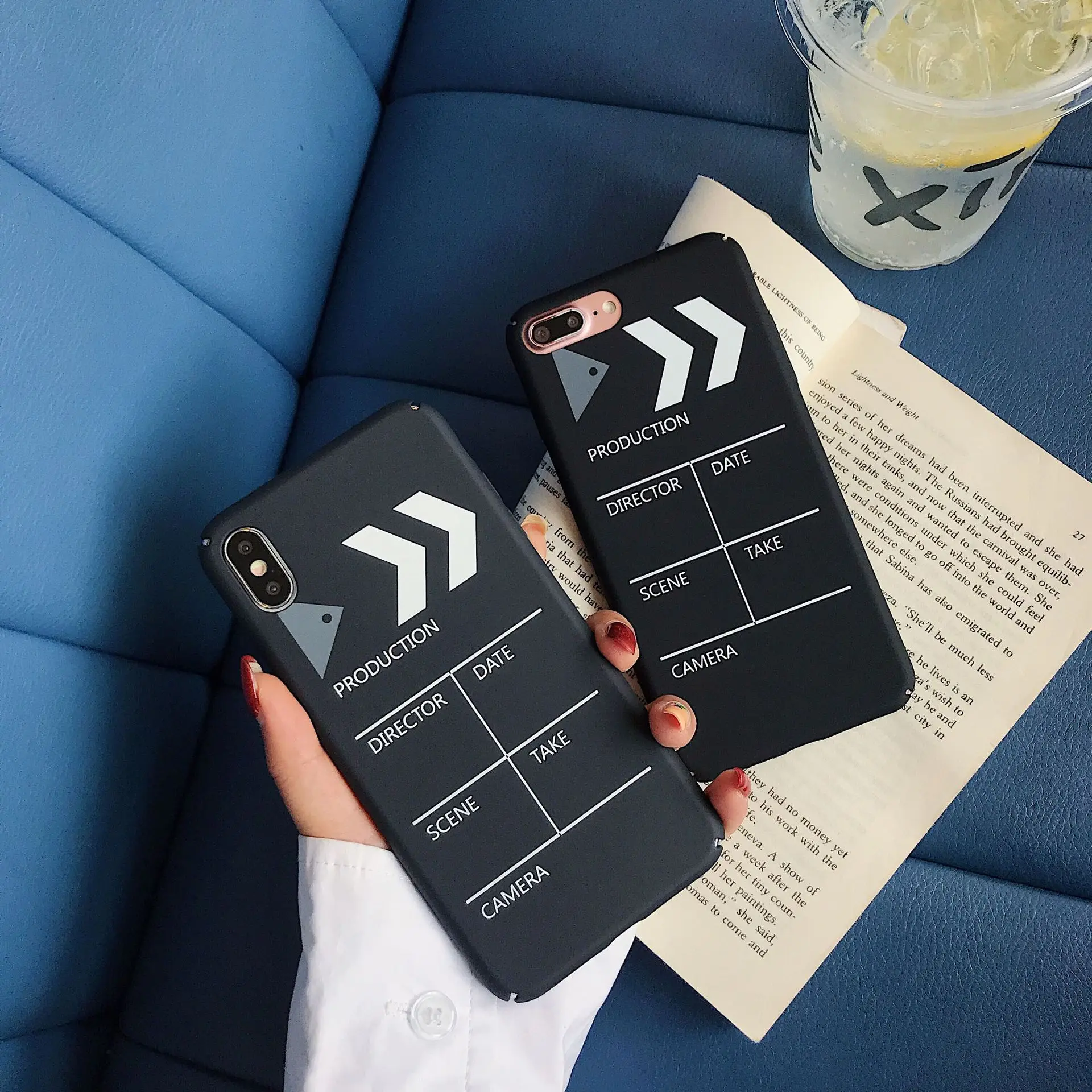 

Cute Matte Phone Case For iphone 6 7 8 6s 6 s plus Case Cover For Apple Funda Coque iphone XS Max XR X 7plus 8Plus Case Black