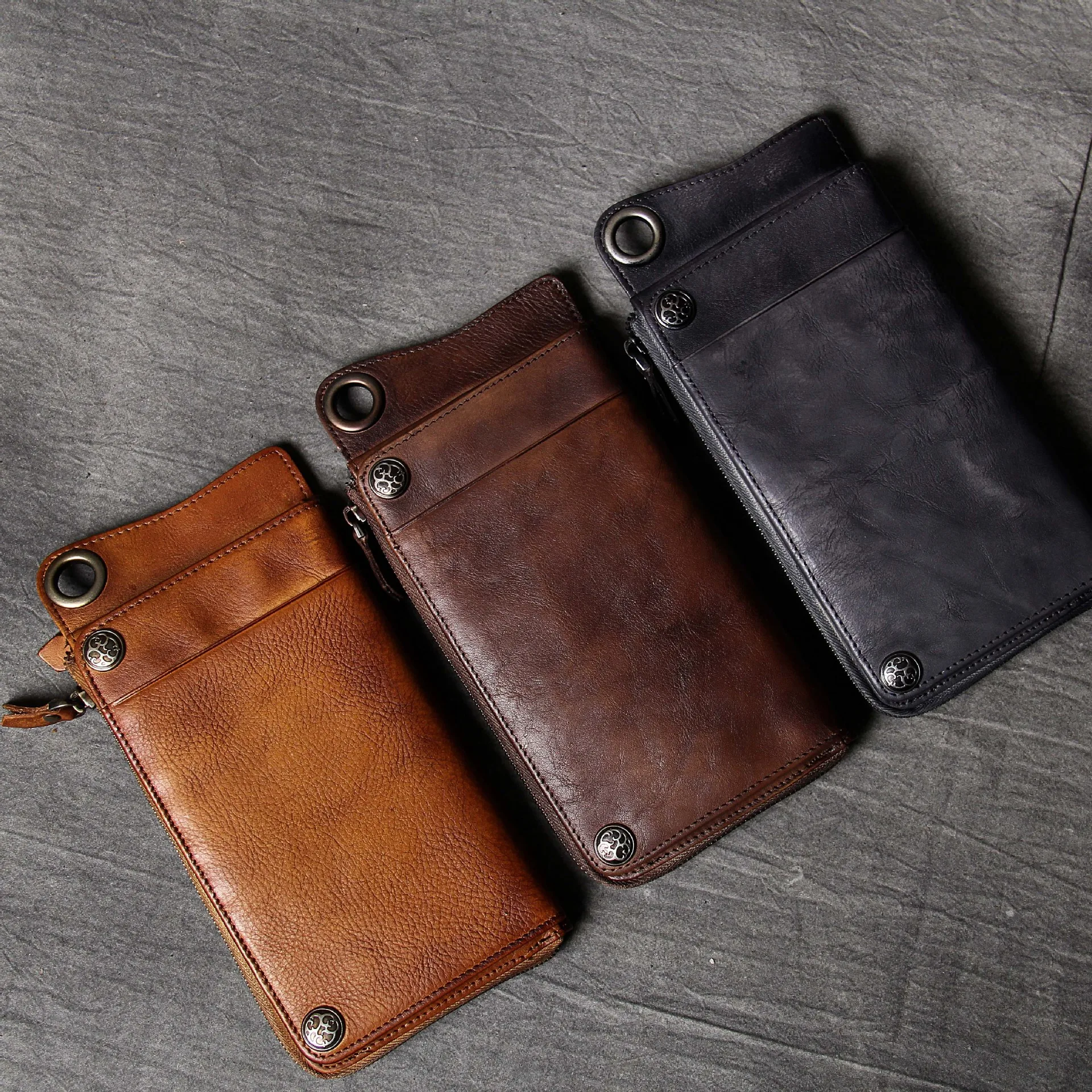 НАТУРАЛЬНАЯ КОЖА Oxhide зажим Винтажный Мужской держатель для карт