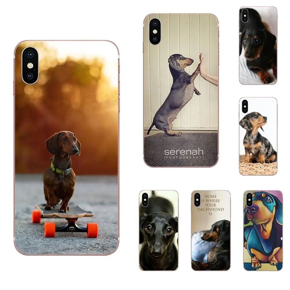 

For Huawei Honor 4C 5A 5C 5X 6 6A 6X 7 7A 7C 7X 8 8C 8S 9 10 10i 20 20i Lite Pro Soft Fashion Cute Animal Dachshund Dog Puppy