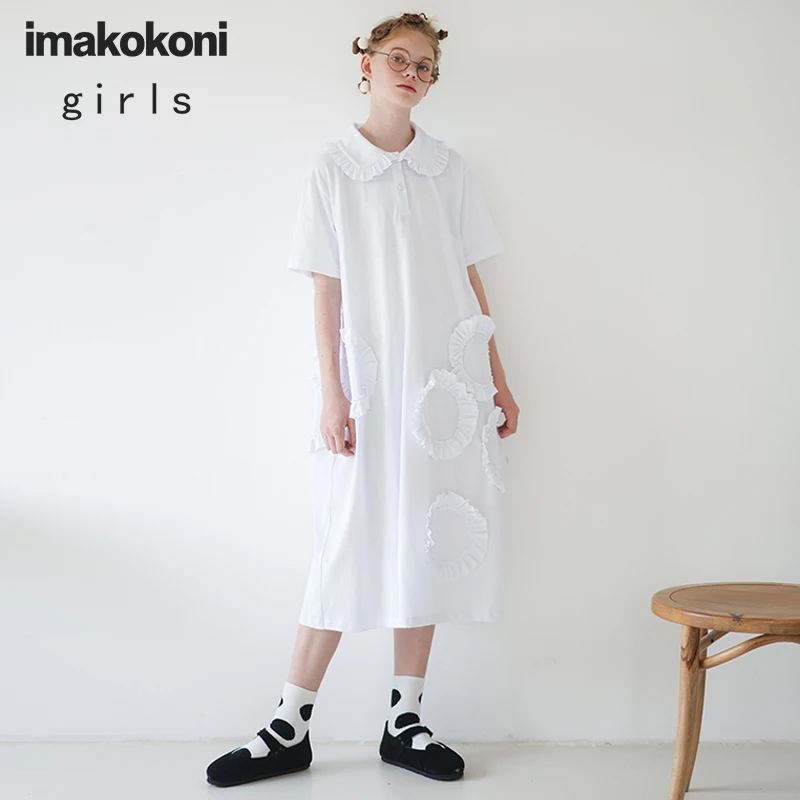 Imakokoni японский оригинал нишу дизайн размера плюс платье летние свободные