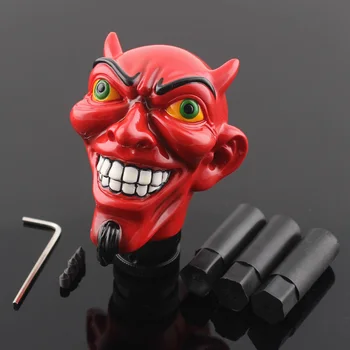 

Gear Shifter Manual Knob Shift Shifter Lever Knob Manual Gear Red Evil Devil Head Style Car Truck Shift Knob Shifter Lever