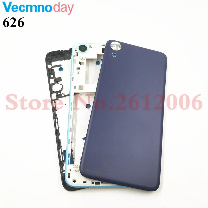 

New Back Battery Door Housing Cover Replacement For HTC Desire 626 D626S Single SIM case Front Frame Faceplate holder