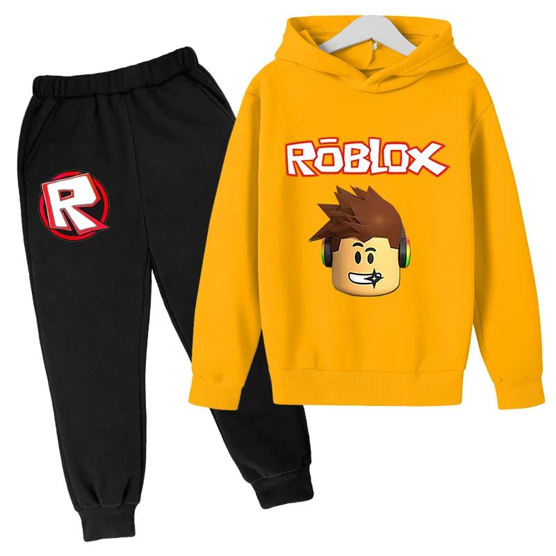 Модная детская толстовка с капюшоном размера мультяшная игра Robloxing сохраняющая