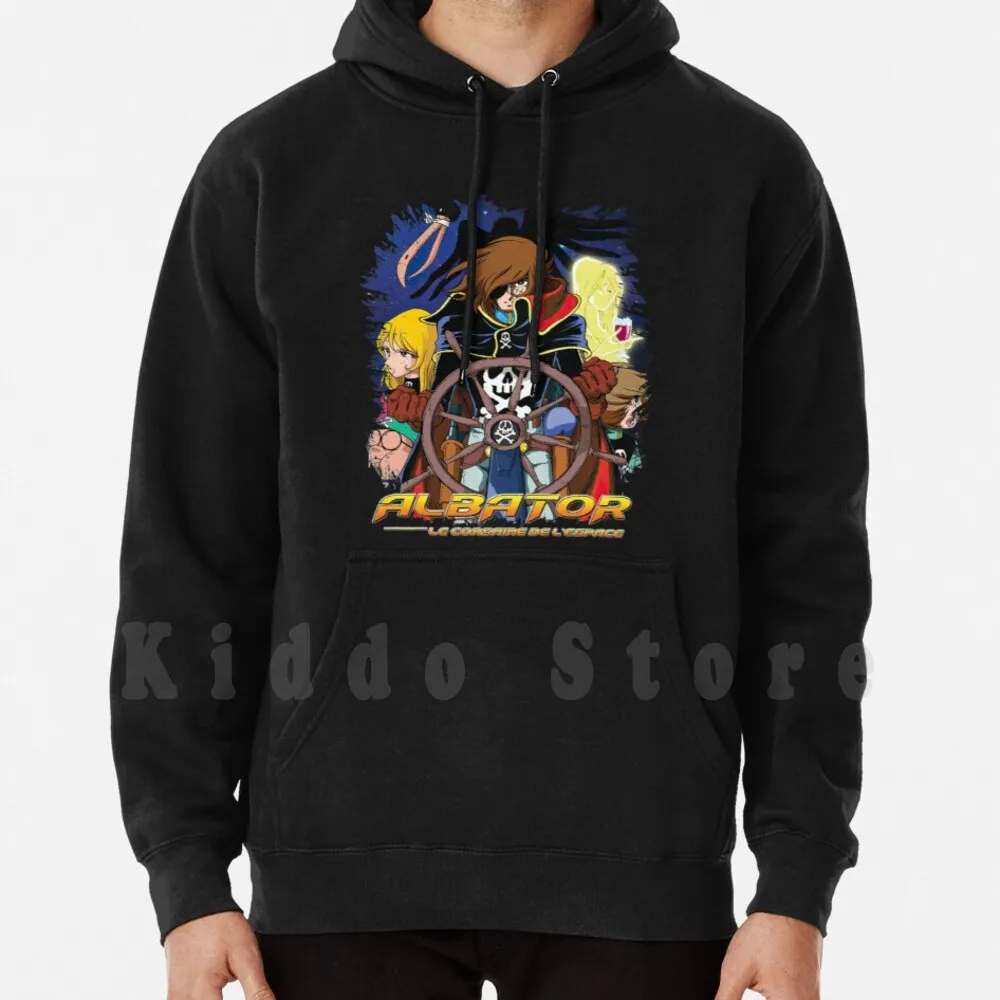 Captain Harlock Captain Harlock Felpa Con Cappuccio Manica Lunga Albator Captain Harlock Atlantis Arcadia