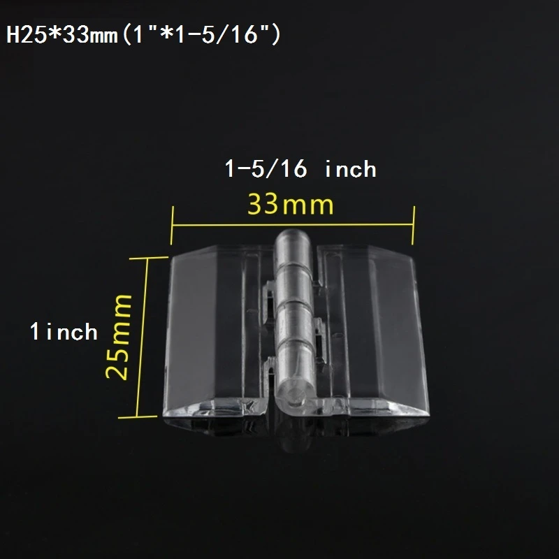 Hinges 200PCS/LOT H30X33MM Acrylic Hinge Perspex Transparent
