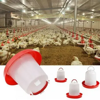 

1.5 / 2.5 / 4L Robust Plastic Chicken Quail Poultry Hen Drinker Food Feeder Handle Farm Animal Drinker Farm Animal Supplies