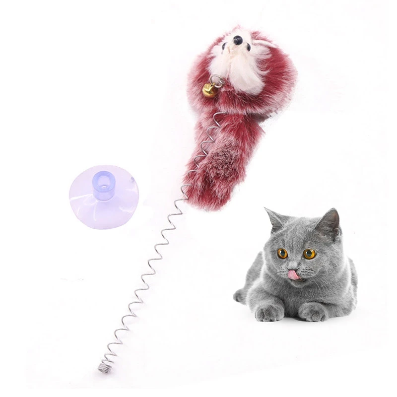 Продажа забавные игрушки для кошек с перьями котята эластичные в форме кошки