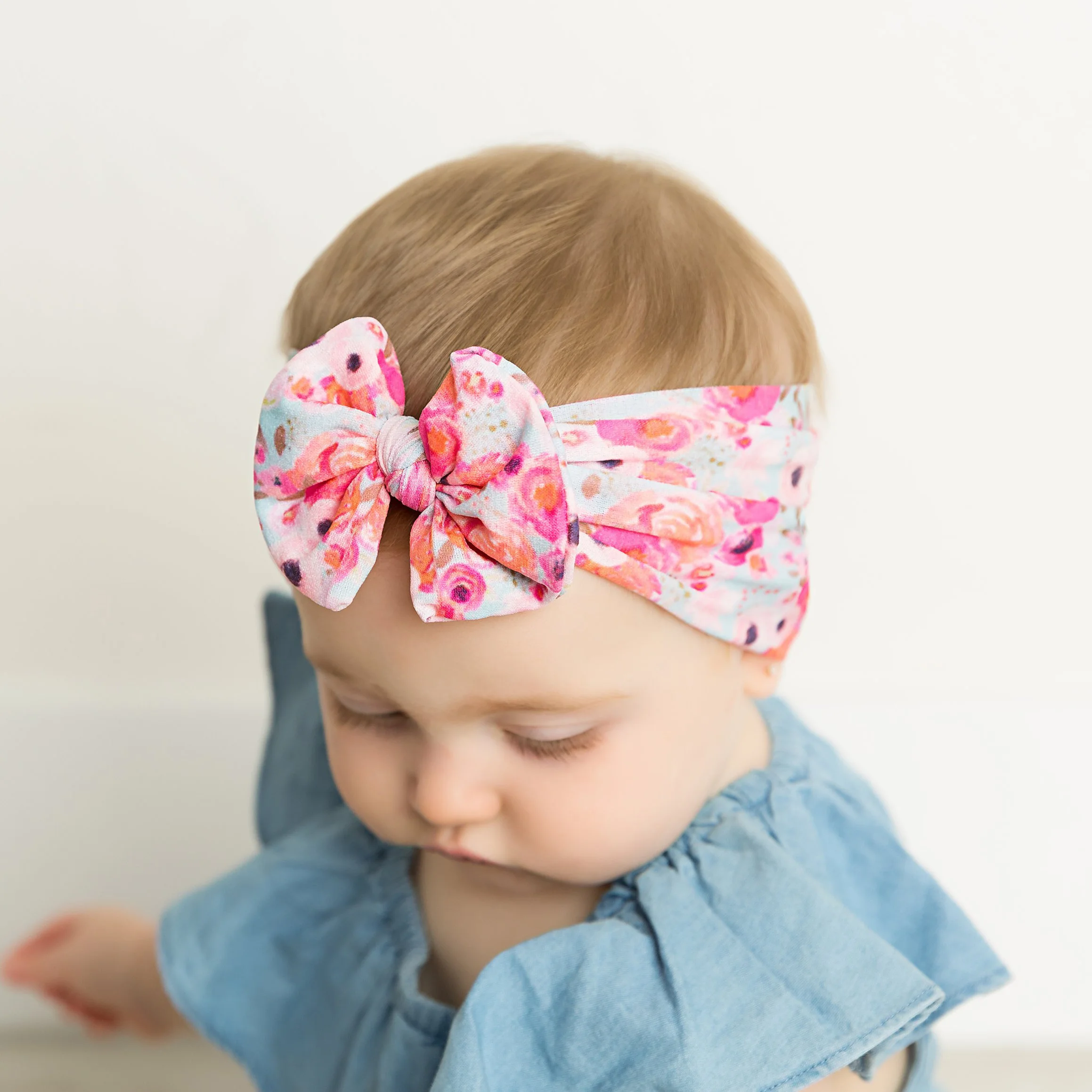 

Hot Sale Children's Explosion Fruit Printed Nylon Hairband Seamless Printed Nylon Baby Bow Hairband