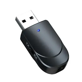 

New 2-in-1 Bluetooth Transmitter Receiver USB AUX 3.5mm Stereo Music Audio KN330 Wireless Adapter with Male to Male Audio Cable