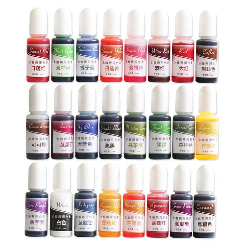 

24 Colors Natural Bath Bomb Soap Dye Food Grade Skin Safe Resin Colorant Pigment Cake Decoration Frosting Icing Fond
