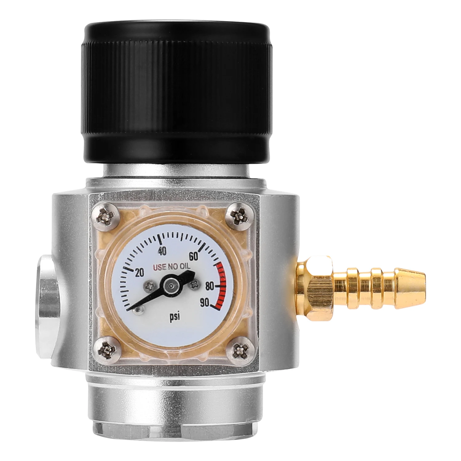 Sodastream CO2 мини газовое зарядное устройство 0-90 PSI датчик для соды воды пива Kegerator нержавеющая сталь 2 манометра 3/8-24 - Цвет: Without Hose