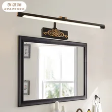 Китайский стиль зеркало передняя лампа лампы для ванной комнаты украшения макияж зеркальный шкаф с огнями простой черный и белый с