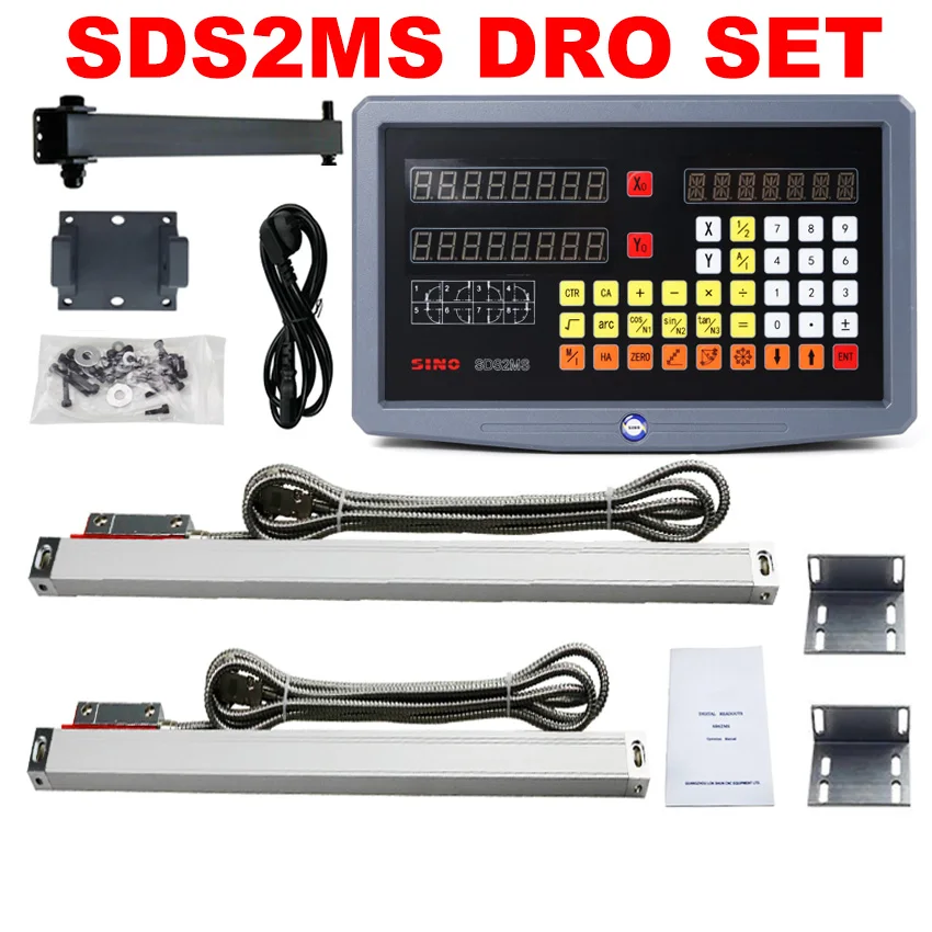 2 축 선반 YHSINO SDS2MS Dro 세트 디지털 판독 및 2PCS 선형 ..