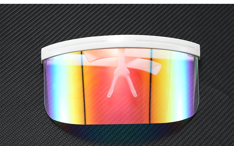 Oversized Windproof Mask Goggles Sunglasses Women  Fashion One Piece Rimless Sunglasses Men Outdoor UV400 Crystal Glasses O960