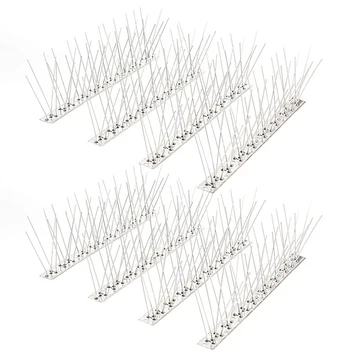 

8pcs Stainless Steel Sparrows Pest Stop Deterrent Factory Fly Traps Bird Spike Anti Climb Repeller Easy Apply Orchard Wall Fence
