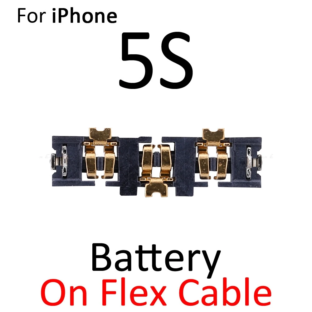 2 шт. разъем для аккумулятора внутренний разъем панели для iPhone 5 5S SE 5C 6 6S Plus держатель батареи Клип на гибкий кабель материнской платы