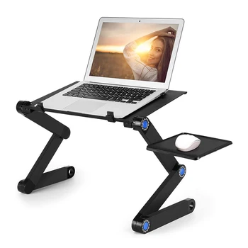 

PC Working Table Bracket Laptop Desk Notebook with Mouse Folding Adjustable Tray for Office Caring Computer Supplies