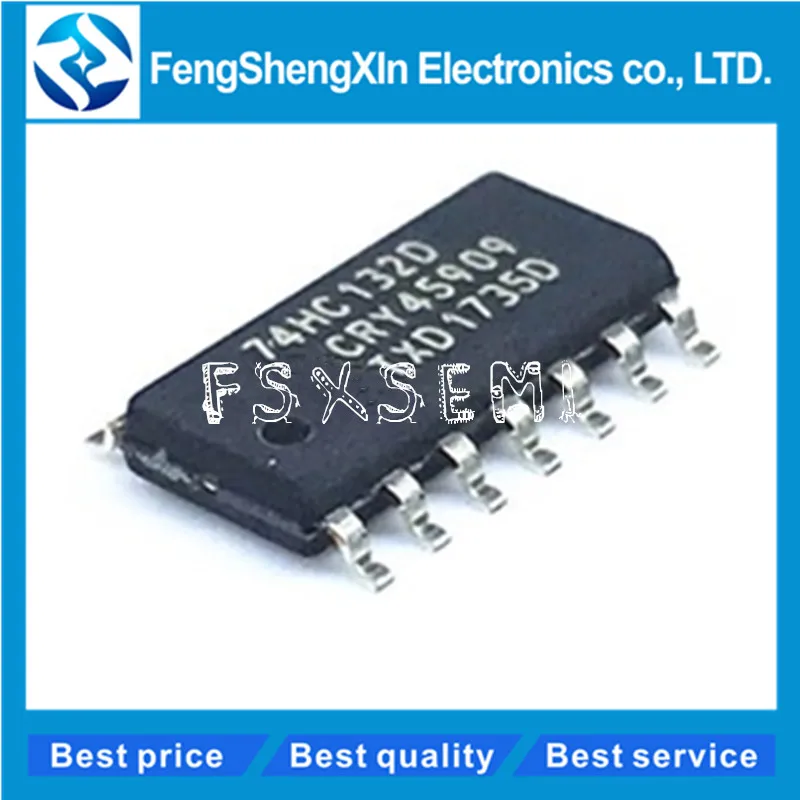 10 шт./лот 100% Новый оригинальный 74HC132D SN74HC132D HC132 74HC132 SOP-14 Quad 2-вход NAND Schmitt trigger IC |