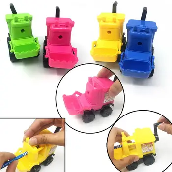 

Excavator Pencil Cutter Cute Pencil Sharpener Stationery Supply Cartoon Pencil Sharpener Random Color