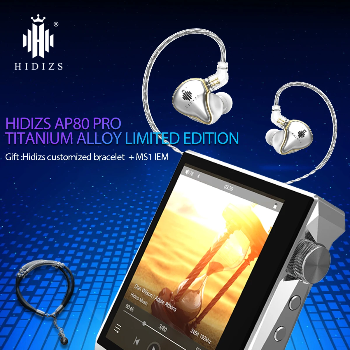 HIDIZS AP80 PRO титановый сплав ограниченный выпуск HiFi MP3 Bluetooth музыкальный плеер с FLAC LDAC USB DAC DSD 64/128 FM радио