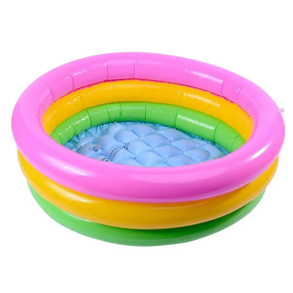 

60/90CM Rainbow Baby Inflatable Round Swimming Pool Gonflable Years Pool Accessories Float Kids Piscine For 0-3 Old Outdoor M7B8